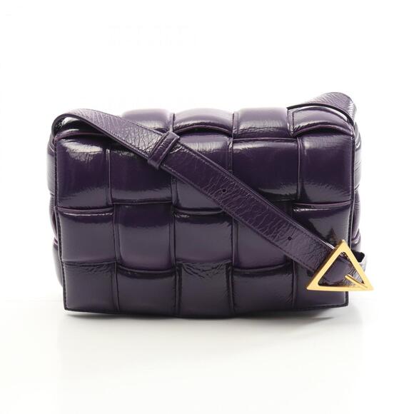 BOTTEGA VENETA Purple Leather Intrecciato Shoulder Bag - Picture 2 of 8